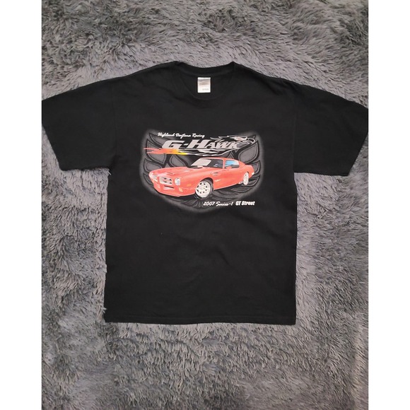 Pontiac Firebird Trans Am Mens Shirt Large 1974 G Hawk Muscle Car TV - Picture 2 of 6